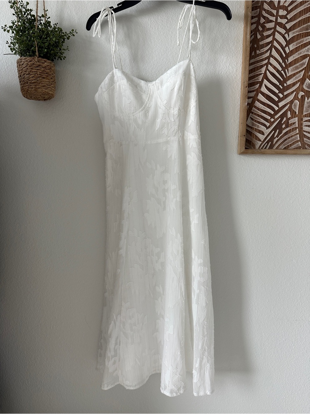 White Adjustable-Strap Midi Dress - Elegant Summer Slip